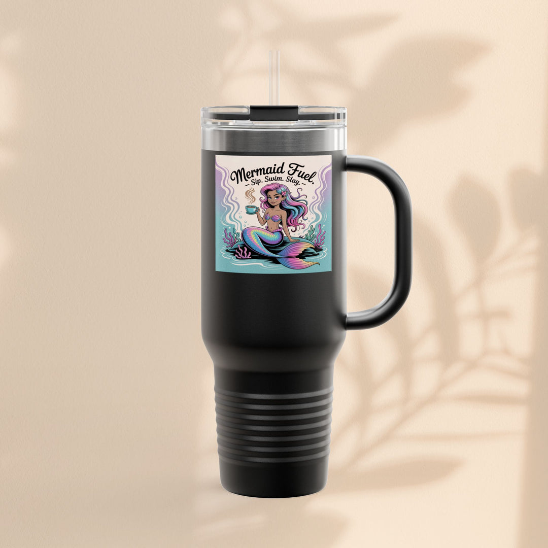 Magical Mermaid Fuel Insulated Travel Mug | 40oz Fantasy Drinkware for Beach Lovers, Gifts for Her