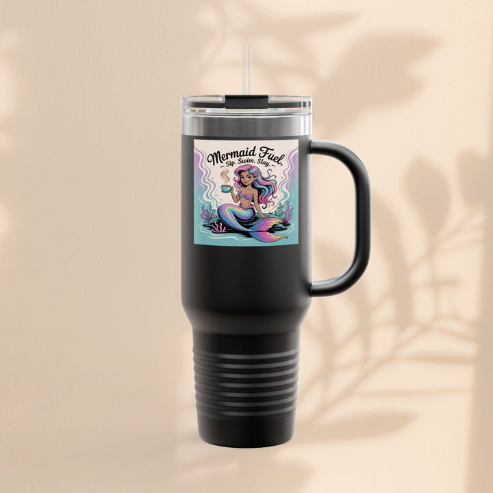 Magical Mermaid Fuel Insulated Travel Mug | 40oz Fantasy Drinkware for Beach Lovers, Gifts for Her