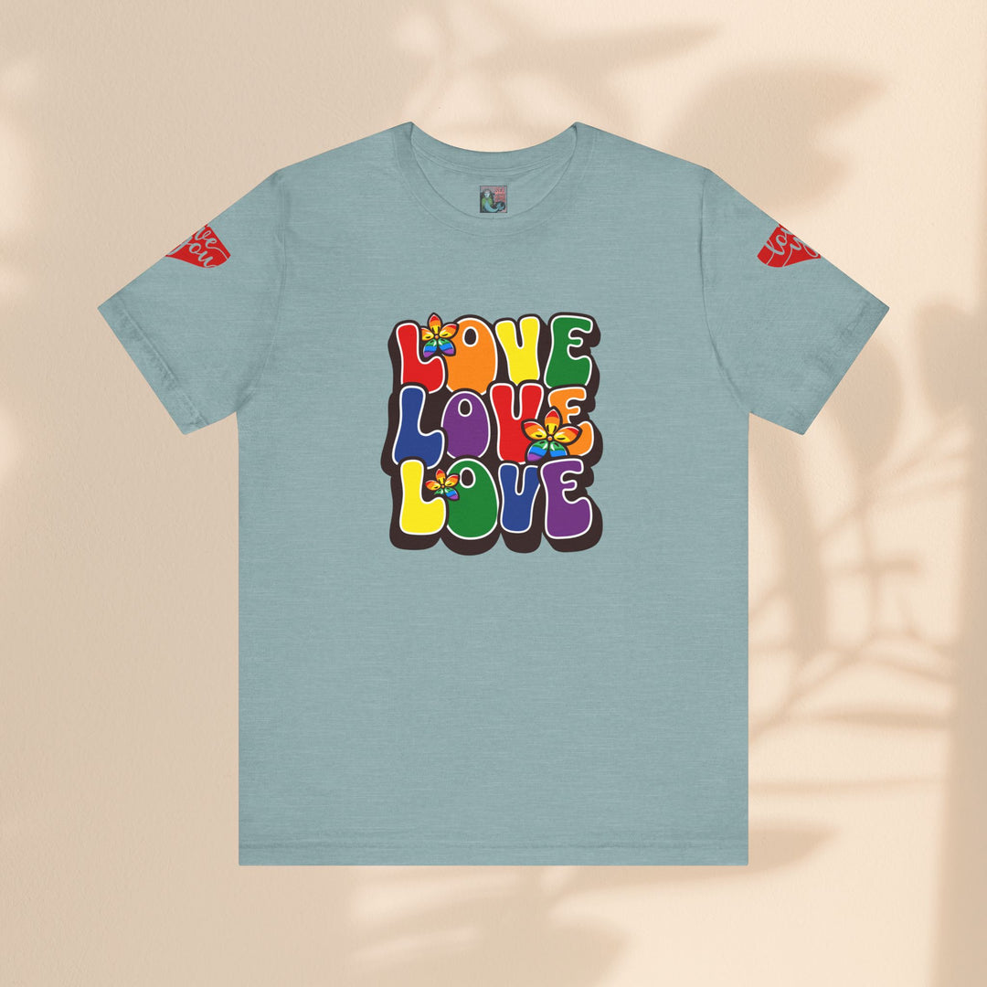 Unisex Jersey Short Sleeve Tee - Love, Love, Love