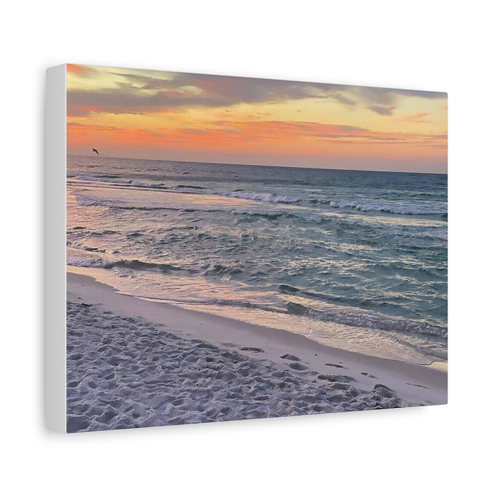 Sunset Beach Matte Stretched Canvas Wall Art
