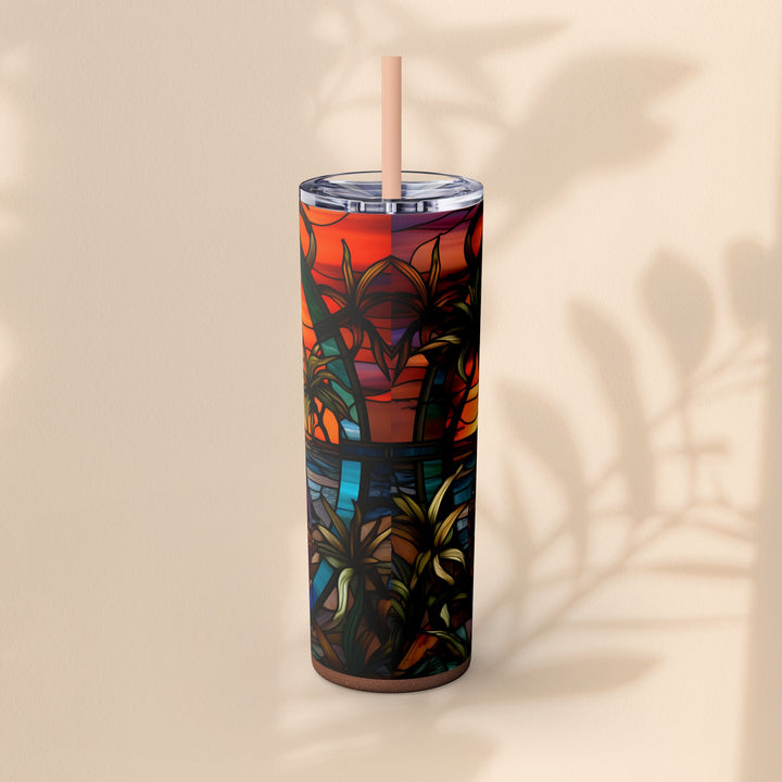 Skinny Tumbler with Straw, 20oz - Crabby