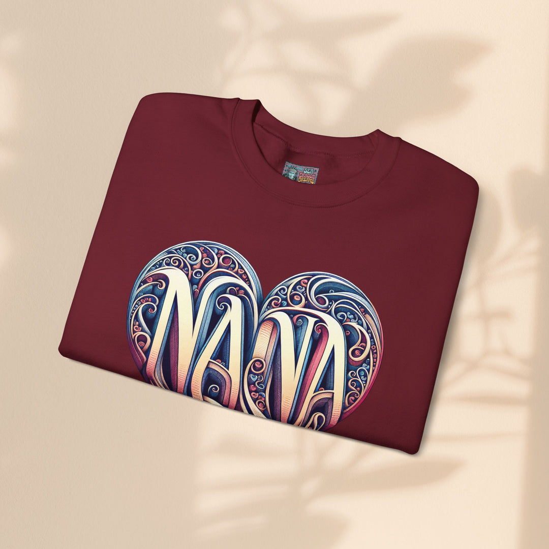 Nana Heart Design Unisex Crewneck Sweatshirt - Cozy Gift for Grandmothers