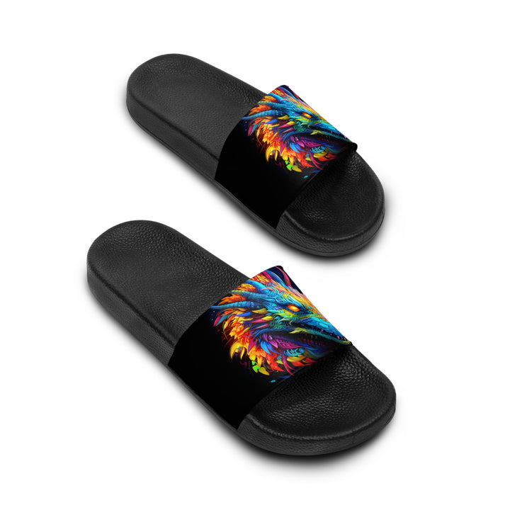 Men's Slide Sandals - Neon Dragon