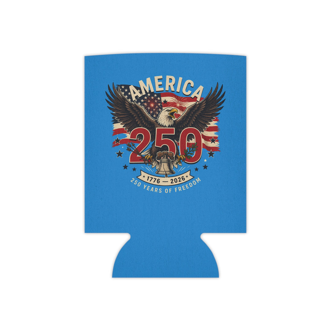 America 250 Can Cooler — Patriotic Eagle 1776–2026 Beer Koozie