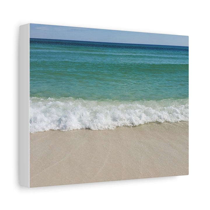Beach Waves Matte Canvas Print – 1.25-Inch Stretched Seascape
