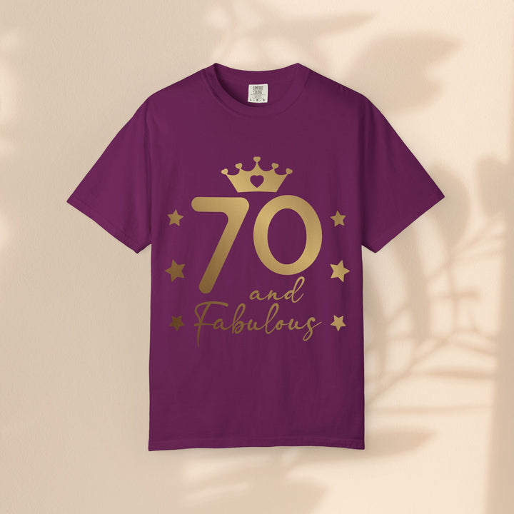 70 and Fabulous Unisex Garment-Dyed T-shirt | Birthday Celebration Tee, Gift for 70th Birthday, Vintage Style Shirt, Fun Party Wear, [...]