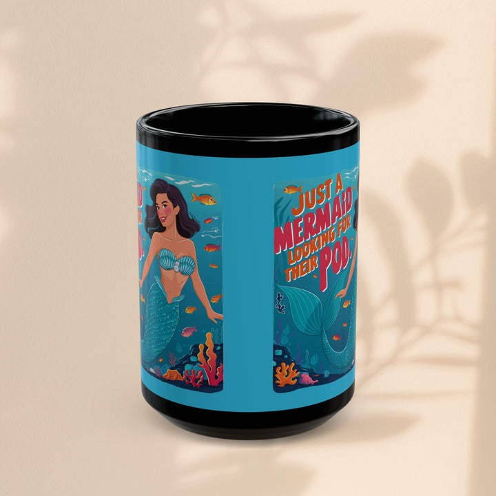 Black Mug (11oz, 15oz) - Mermaid Looking For Their Pod