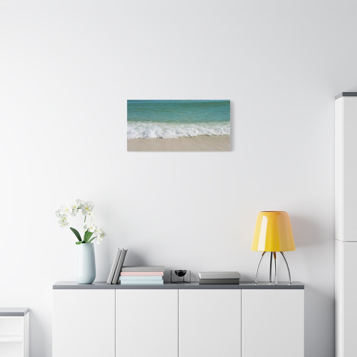 Beach Waves Matte Canvas Print – 1.25-Inch Stretched Seascape
