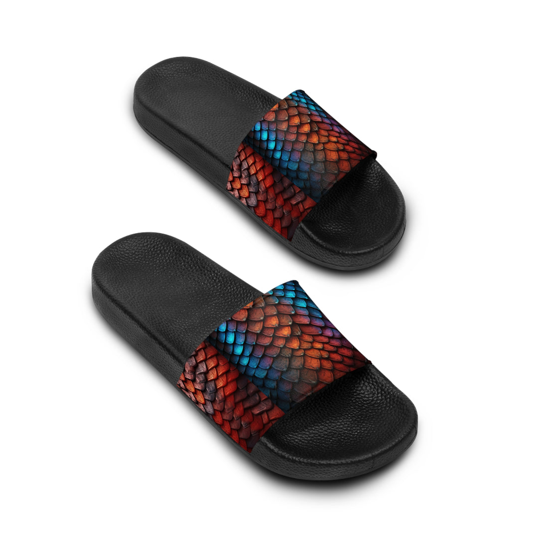 Women's Slide Sandals - Dragon Scales