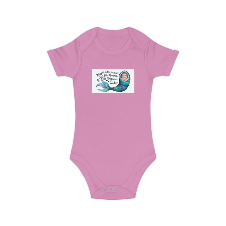 Combed Cotton Baby Bodysuit - Little Mermaid To Be