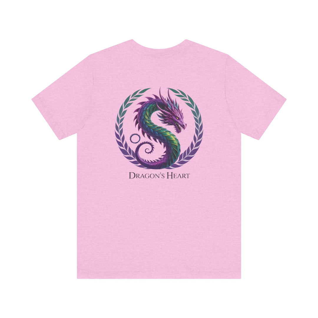 Mythical Dragon's Heart Unisex Tee, Fantasy Shirt, Gift for Gamers, Unique Dragon Design, Casual Wear, Dragon Lover's Apparel