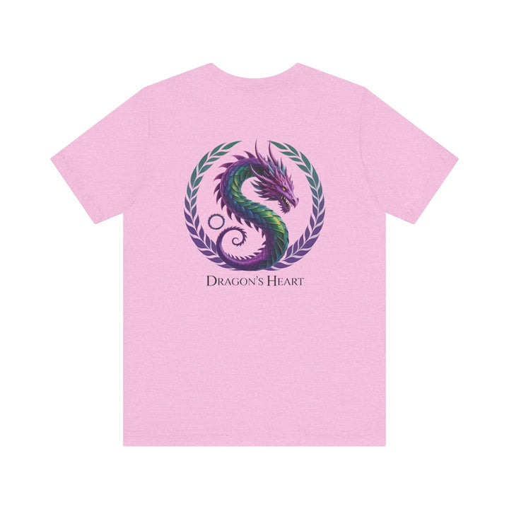 Mythical Dragon's Heart Unisex Tee, Fantasy Shirt, Gift for Gamers, Unique Dragon Design, Casual Wear, Dragon Lover's Apparel