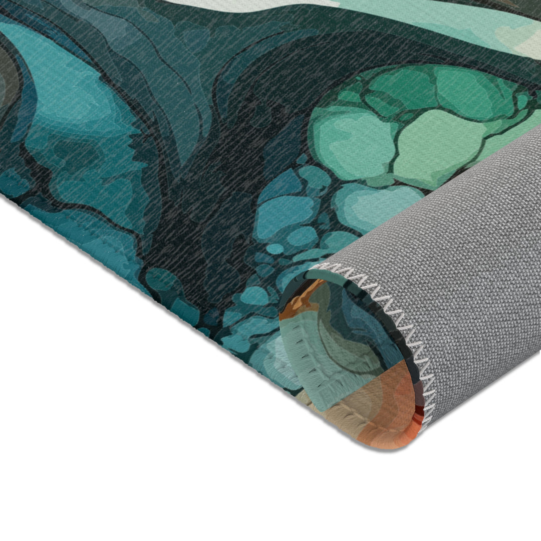 Watercolor Mermaid Area Rug