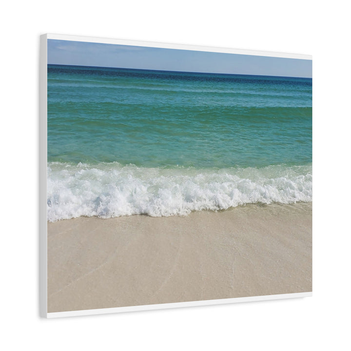 Beach Waves Matte Canvas Print – 1.25-Inch Stretched Seascape