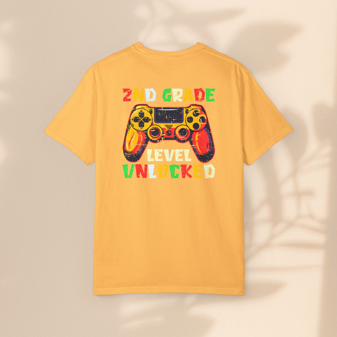 Fun Gamer T-Shirt, 2nd Grade Level Unlocked Shirt, Kids Gaming Apparel, Back to School Gift, Video Game Fan Tee