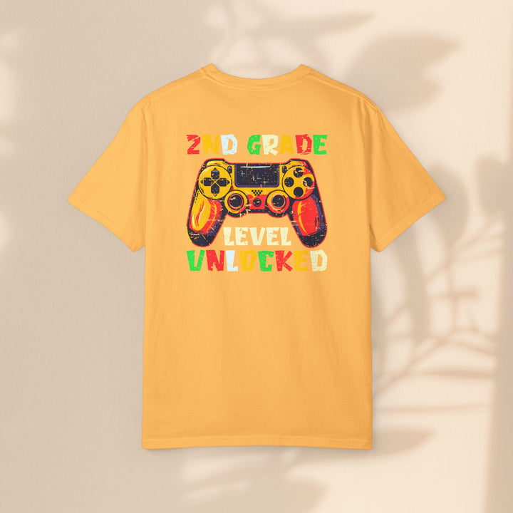 Fun Gamer T-Shirt, 2nd Grade Level Unlocked Shirt, Kids Gaming Apparel, Back to School Gift, Video Game Fan Tee