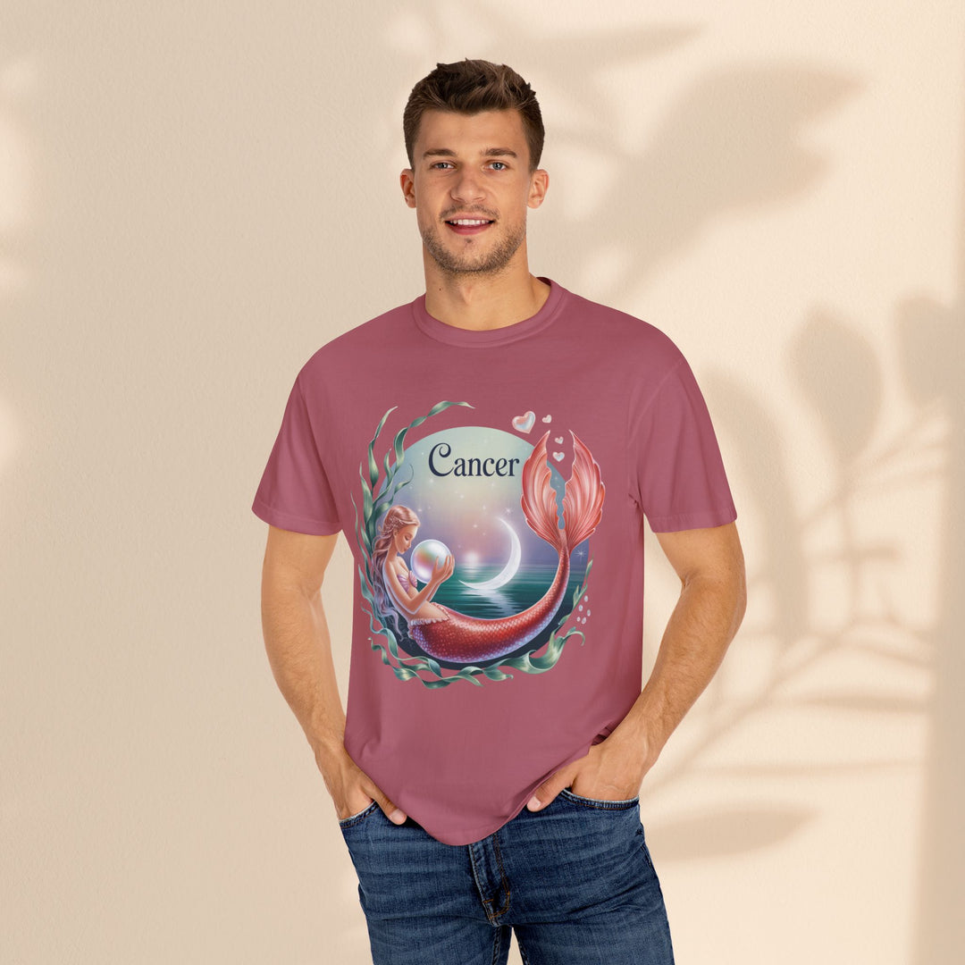 Cancer Zodiac Mermaid T-shirt, Astrology Tee, Astrological Sign Shirt, Gift for Cancer, Horoscope T-shirt, Cute Zodiac Apparel