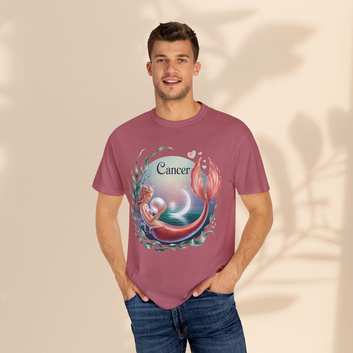 Cancer Zodiac Mermaid T-shirt, Astrology Tee, Astrological Sign Shirt, Gift for Cancer, Horoscope T-shirt, Cute Zodiac Apparel