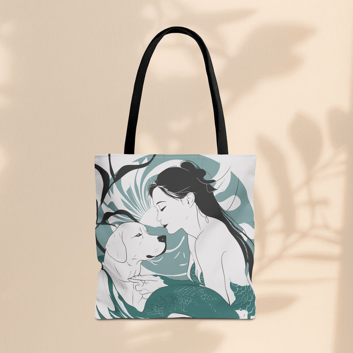 Tote Bag  - Japanese Mermaid with Dog