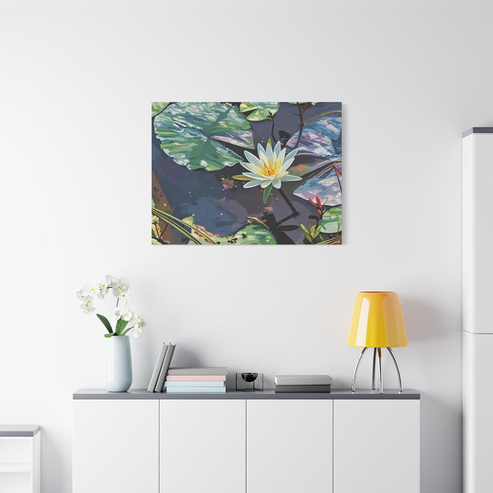 Water Lily Canvas Art Print – Nature Wall Décor