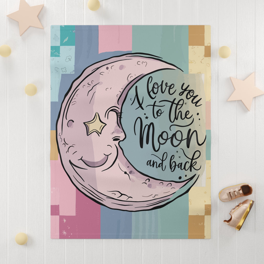 Soft Fleece Baby Blanket - Love You To The Moon and Back