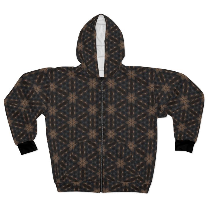 Unisex Zip Hoodie (AOP) - The Message Pattern