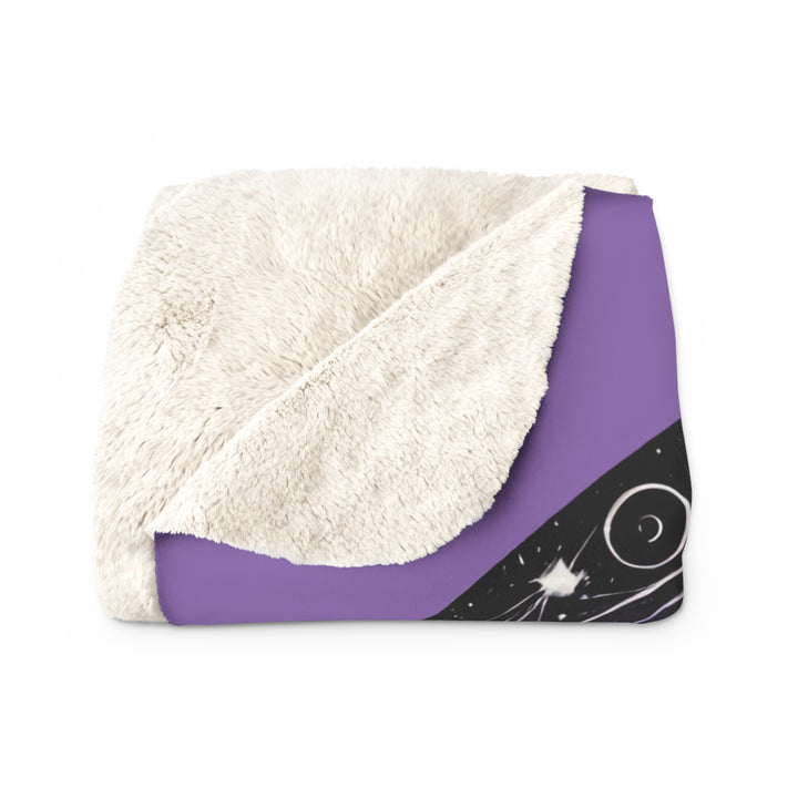 Cosmic Moon Sherpa Fleece Blanket – Starry Night Cozy Throw & Astrology Gift