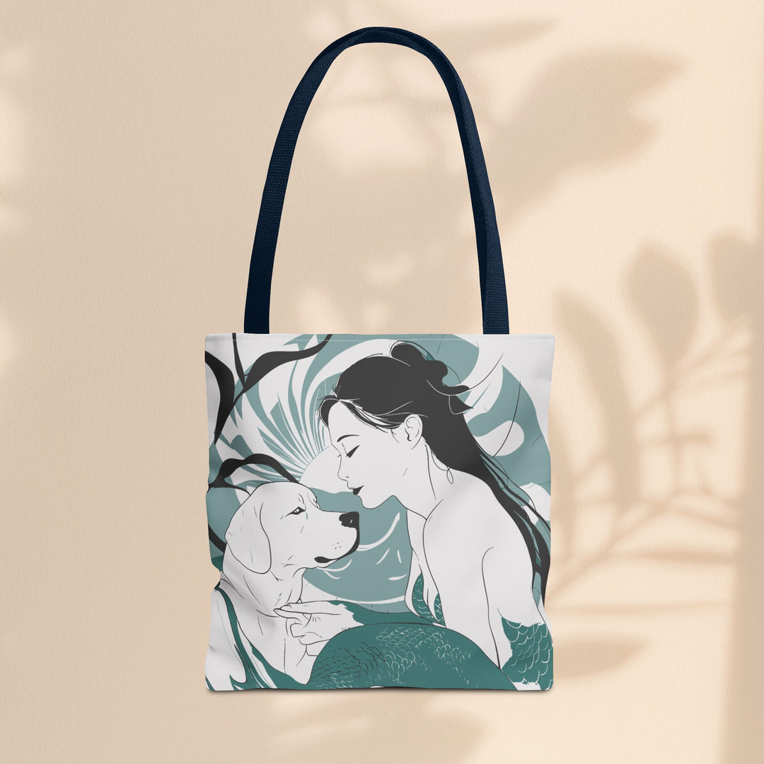 Tote Bag  - Japanese Mermaid with Dog