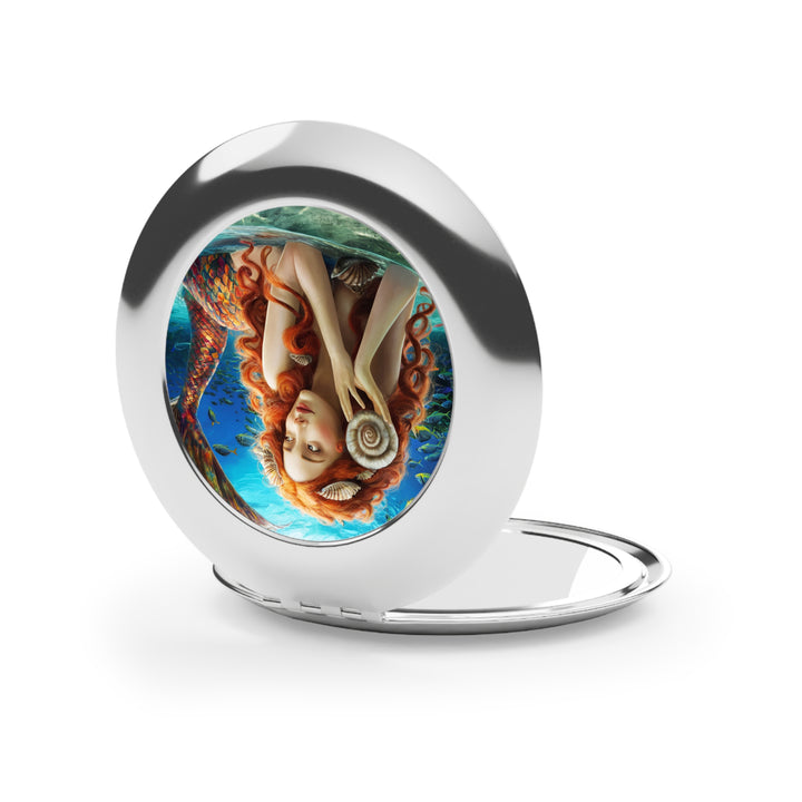 Mermaid Shells Compact Travel Mirror