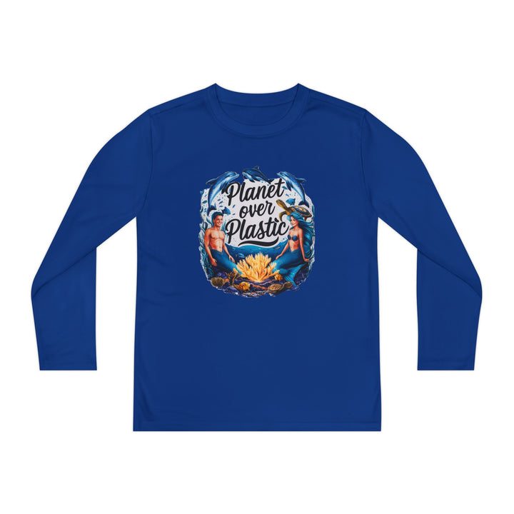 Youth Long Sleeve Competitor Tee - Planet Over Plastic