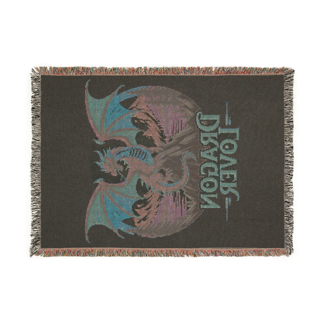 Dragon Lover Woven Blanket – Cozy Fantasy Throw, Unique Home Décor & Gift for Mythical Creature Fans
