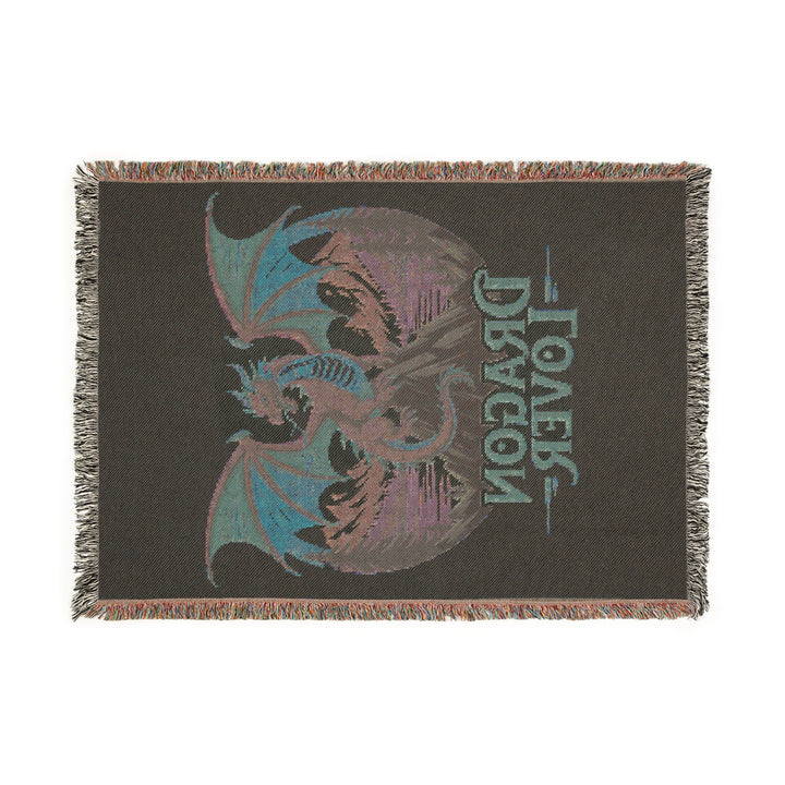 Dragon Lover Woven Blanket – Cozy Fantasy Throw, Unique Home Décor & Gift for Mythical Creature Fans