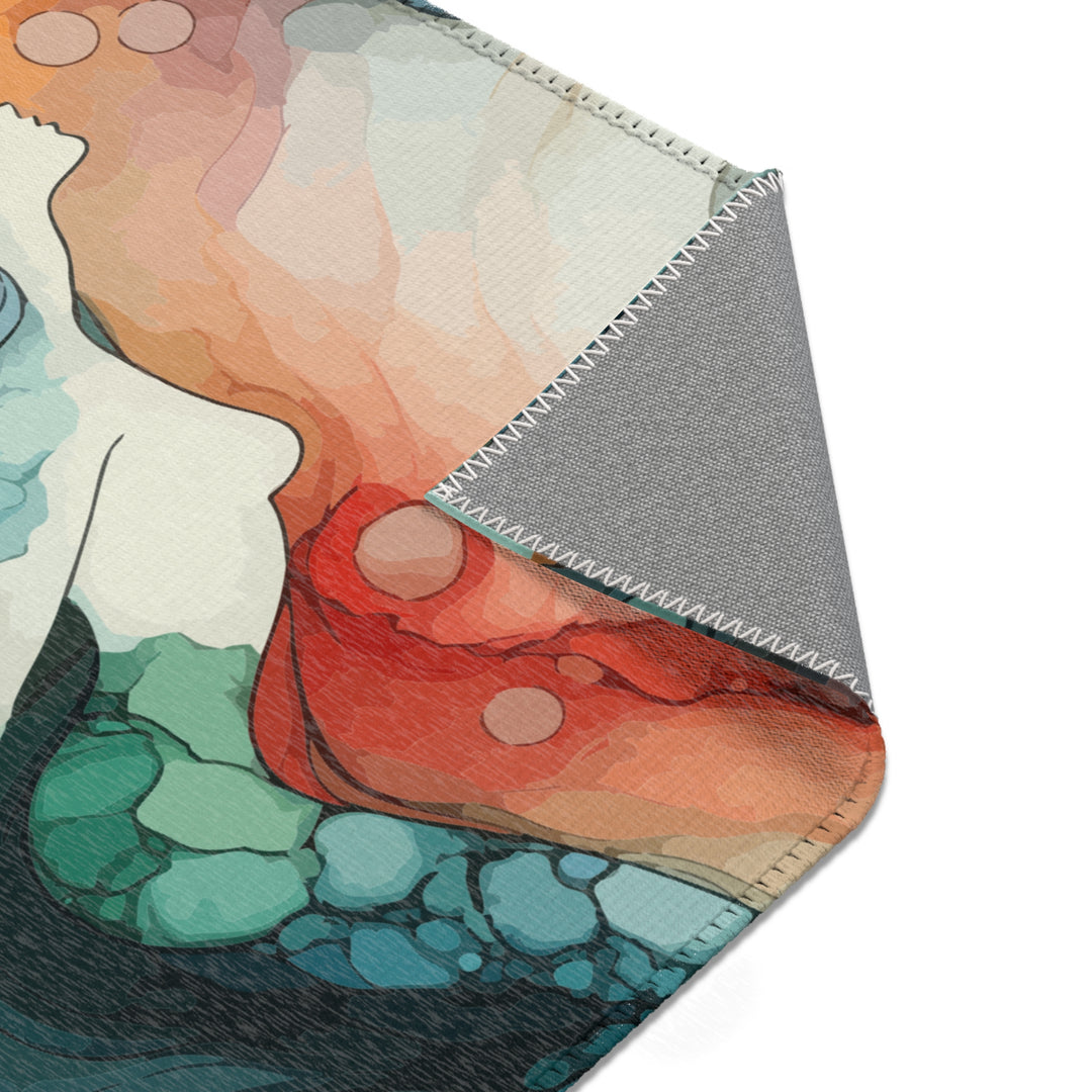 Watercolor Mermaid Area Rug
