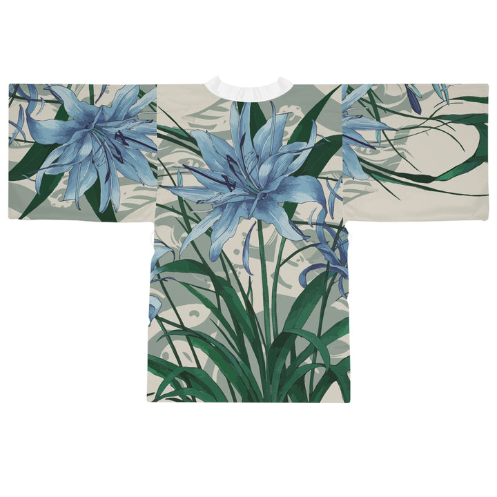 Long Sleeve Kimono Robe (AOP) - African Lily