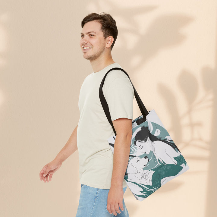 Tote Bag  - Japanese Mermaid with Dog