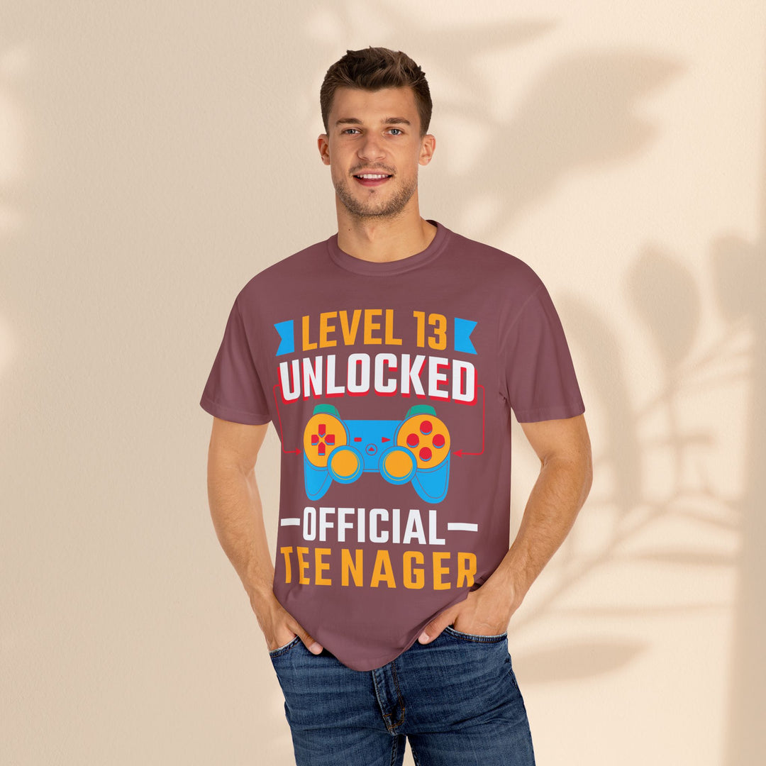 Level Up! 13 year old Unisex Gamer T-Shirt - Perfect for Birthdays, Gaming Events, and Teen Celebrations, Gifts for Gamers, Fun Graphic Tee