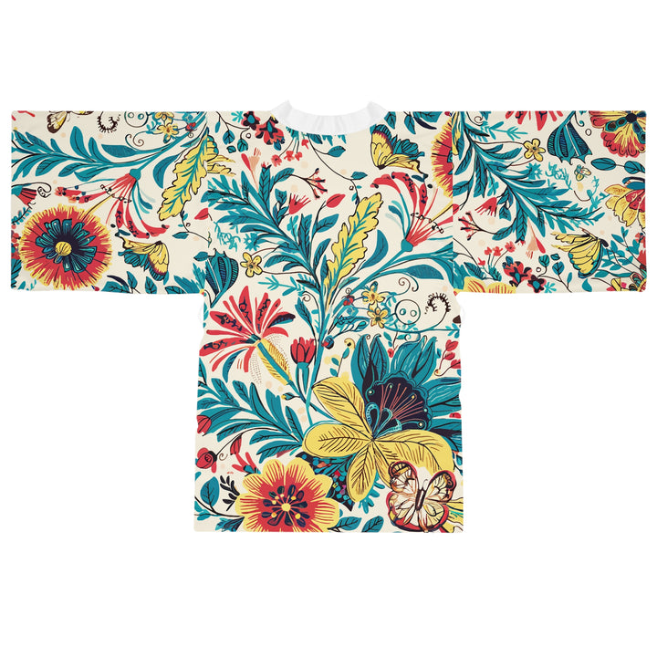 Long Sleeve Kimono Robe (AOP) - Florida Flowers