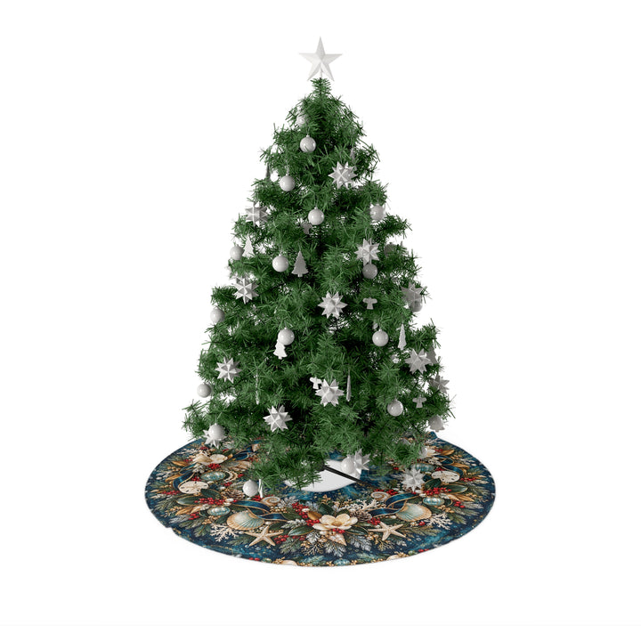 Coastal Seashell Christmas Tree Skirt