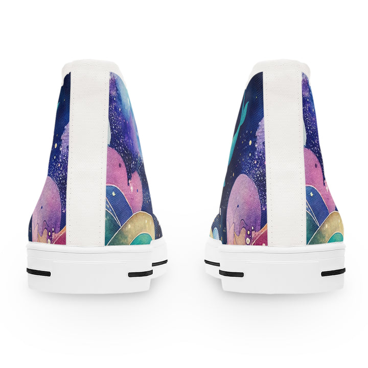 Women's High Top Sneakers - Mermaid Starry Night