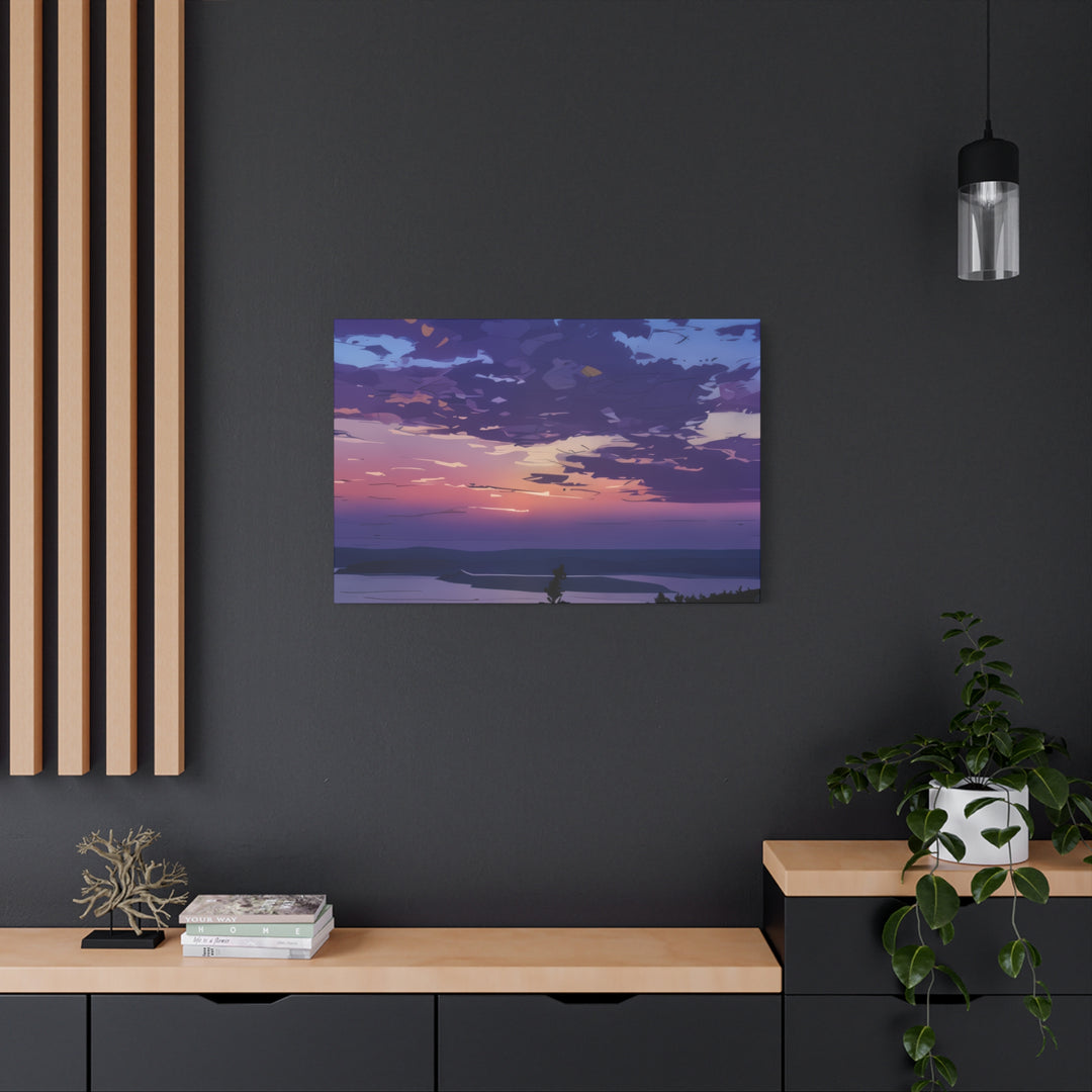 Elegant Sunset Canvas Print for Bedroom and Living Room