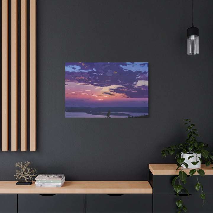 Elegant Sunset Canvas Print for Bedroom and Living Room