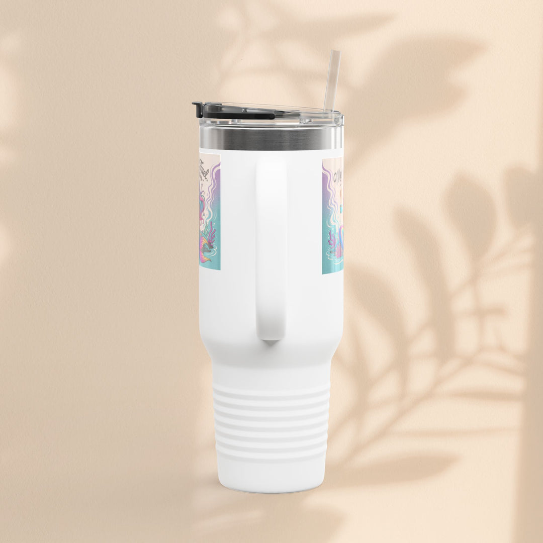 Magical Mermaid Fuel Insulated Travel Mug | 40oz Fantasy Drinkware for Beach Lovers, Gifts for Her