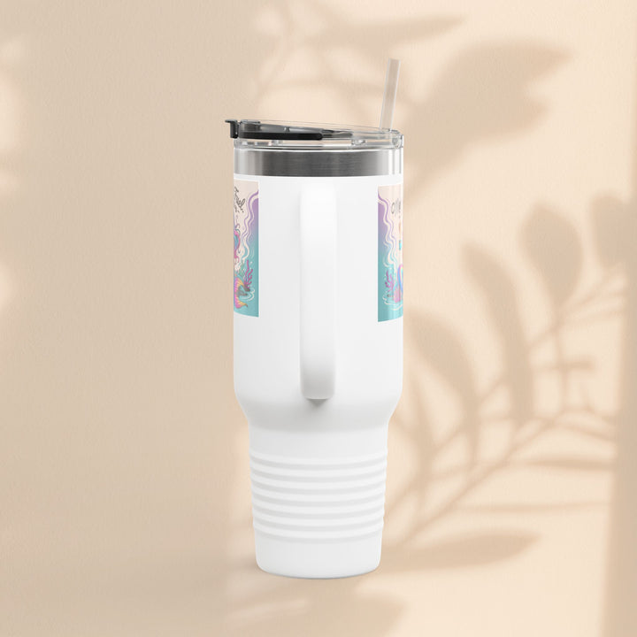 Magical Mermaid Fuel Insulated Travel Mug | 40oz Fantasy Drinkware for Beach Lovers, Gifts for Her