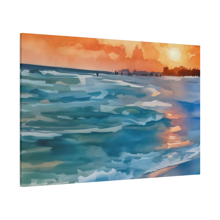 Coastal Sunset Canvas Art – Ocean and Beach Wall Décor