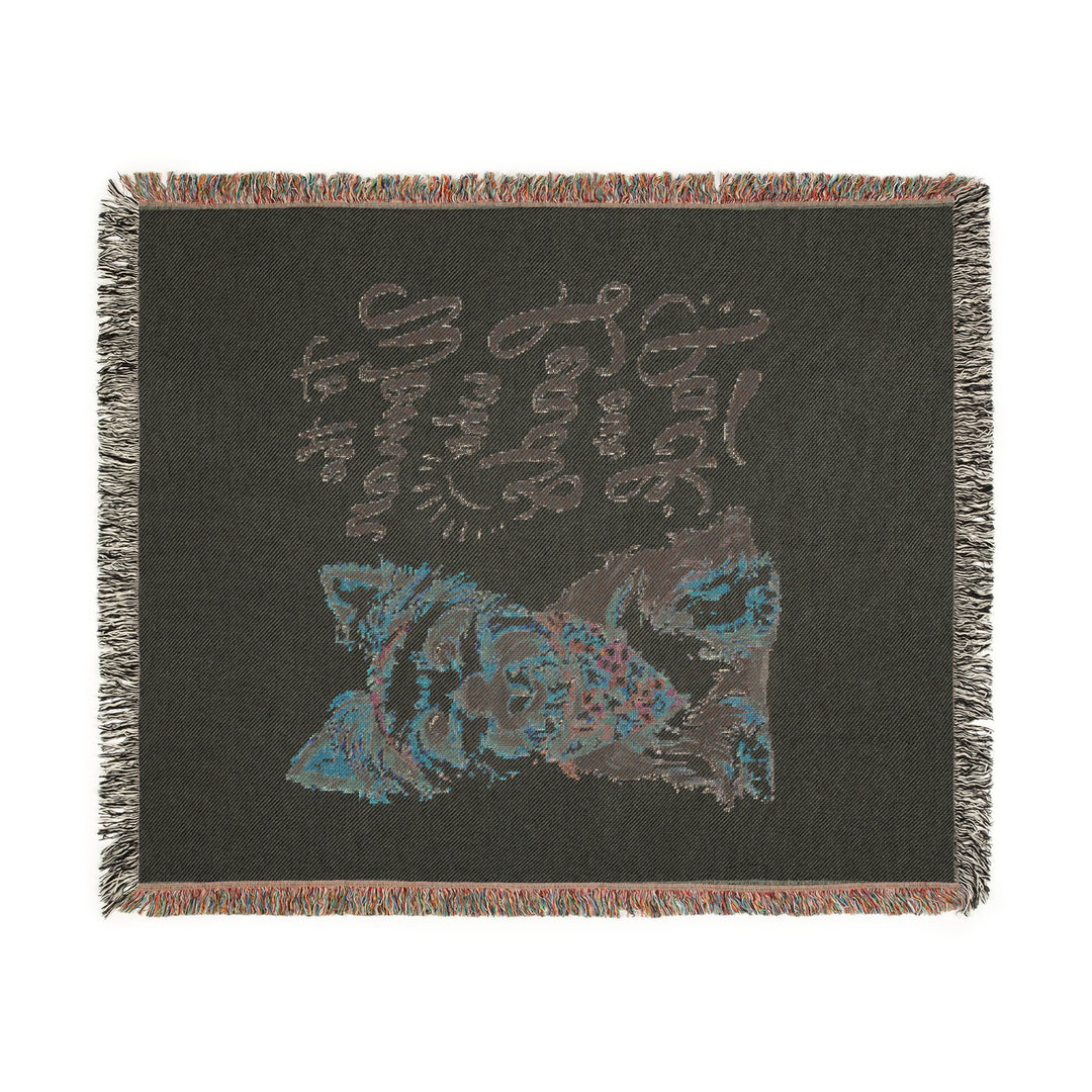 For the Woman Who Leads the Pack – Cozy Woven Blanket for Dog Lovers, Inspirational Pet Quote, Warm Home Décor & Perfect Gift