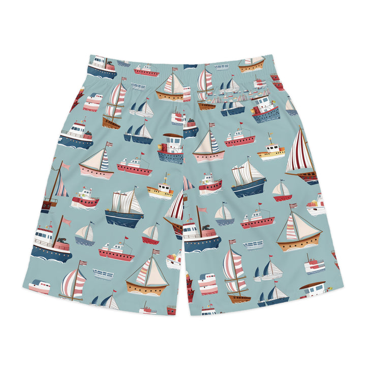 Men's Jogger Shorts - Sail Boats