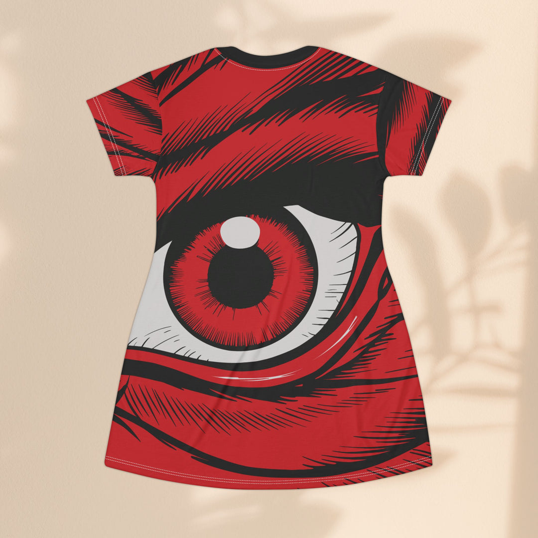 T-Shirt Dress (AOP) - Red Eye