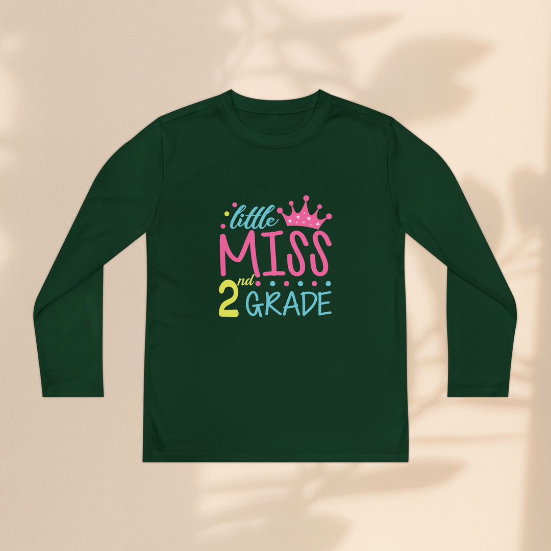 Youth Long Sleeve Birthday Tee, Kids' Birthday Shirt, Little Miss 2nd Grade Top, Tween Long Sleeve Shirt, Fun Celebration Apparel