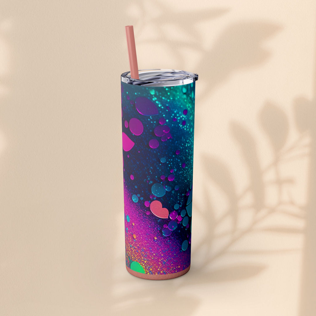 Skinny Tumbler with Straw, 20oz - Mer Sparkle