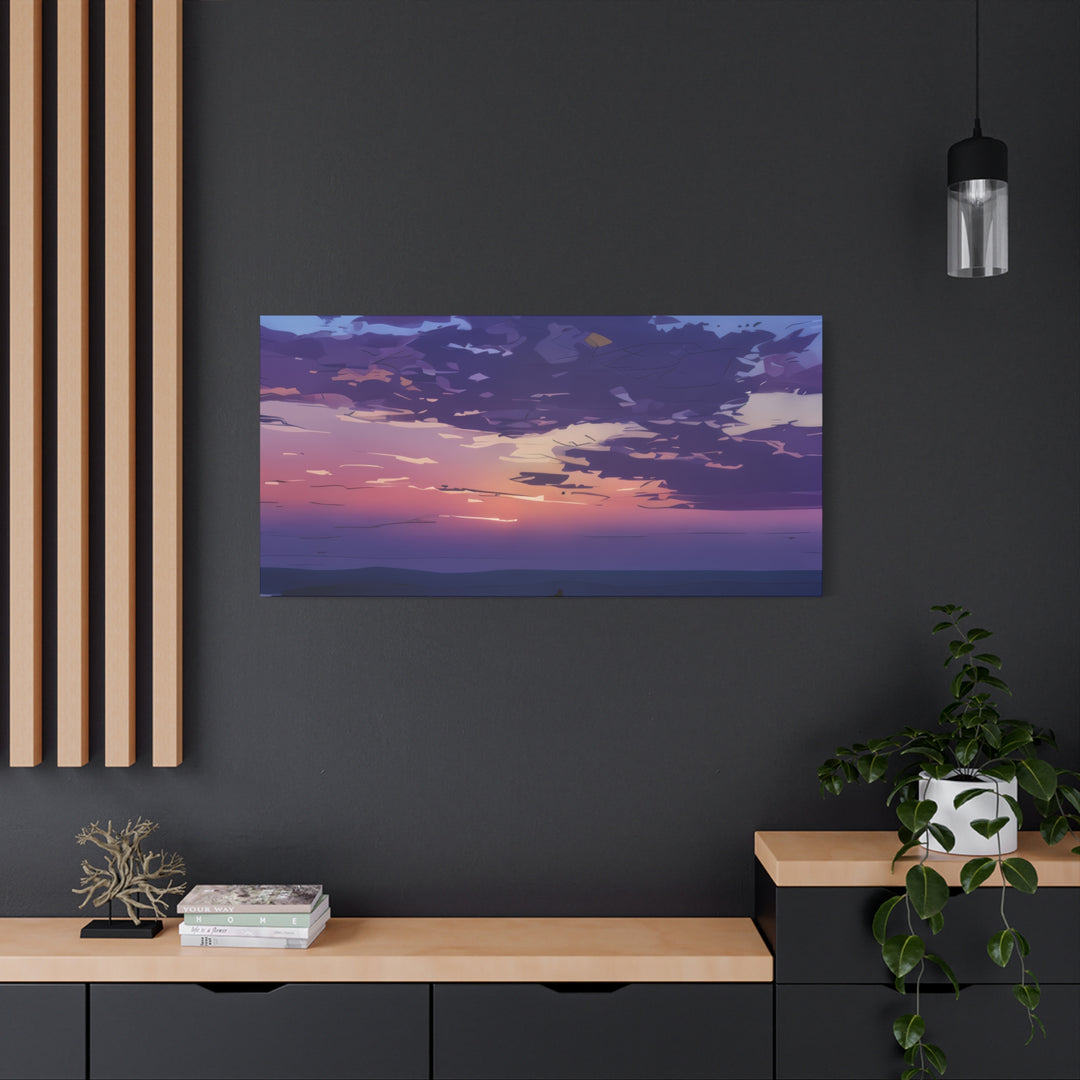 Elegant Sunset Canvas Print for Bedroom and Living Room